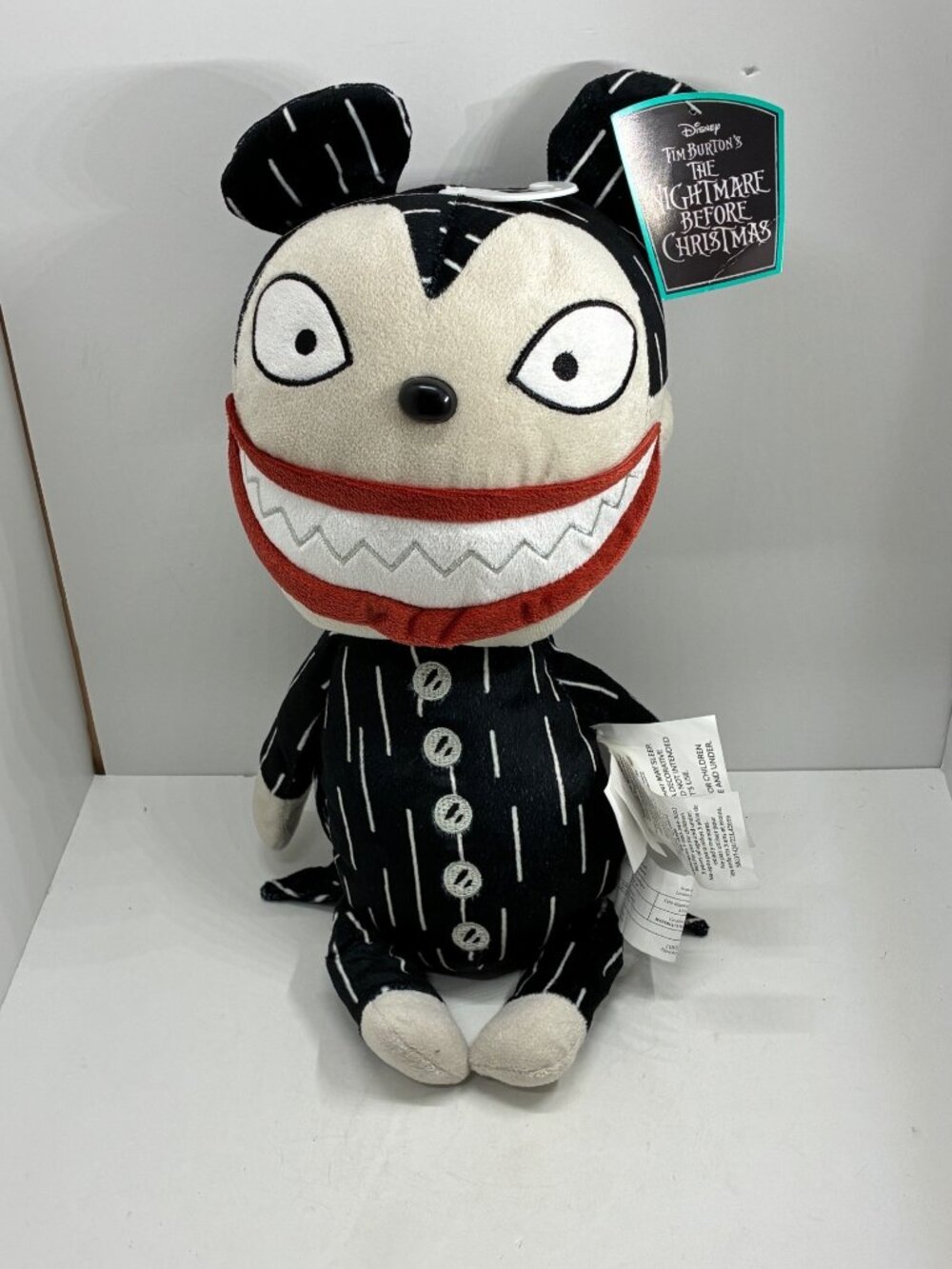 Disney The Nightmare Before Christmas Vampire Teddy Plush Doll 14” Black & White
